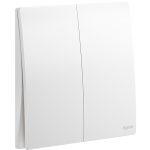 Legrand Mallia Senses 2810 02 MW 雙位單控開關掣 (陶瓷白)